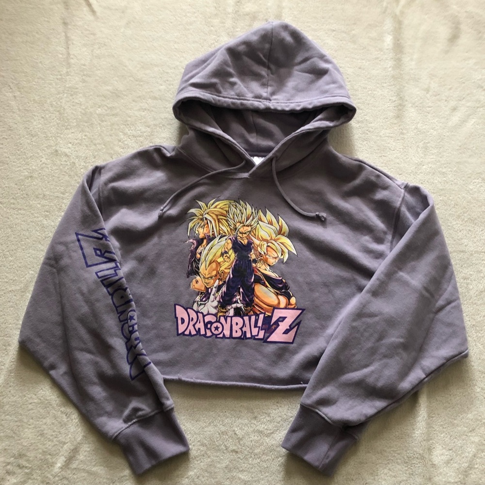DragonballZ womens crop hoodie sweatshirt